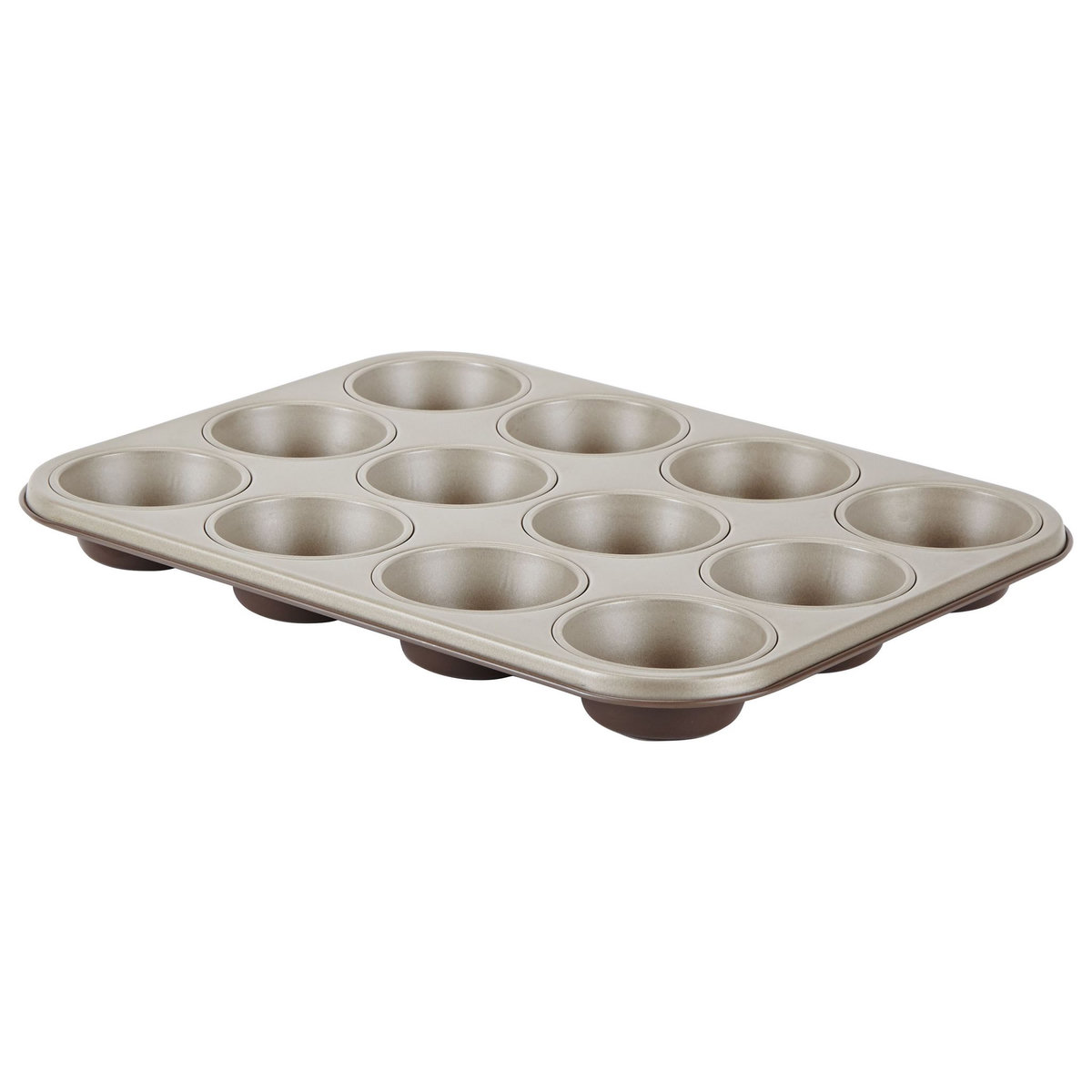 ACTUEL Plaque pour 12 muffins en métal revêtu 35 x 27 x H.3 cm