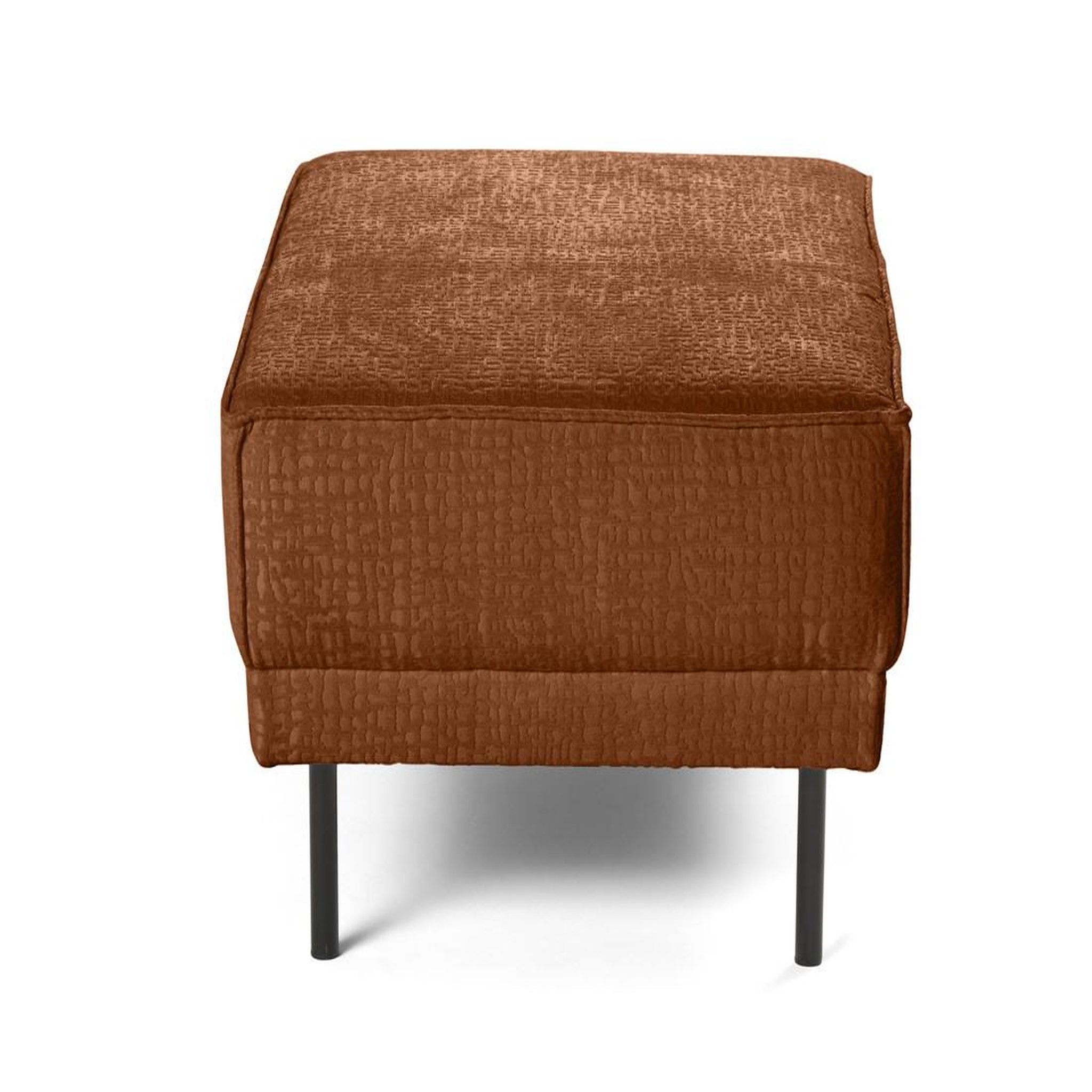 Voir la diapositive 4 : LISA DESIGN Charlie - pouf - pieds hauts - en tissu velours relief