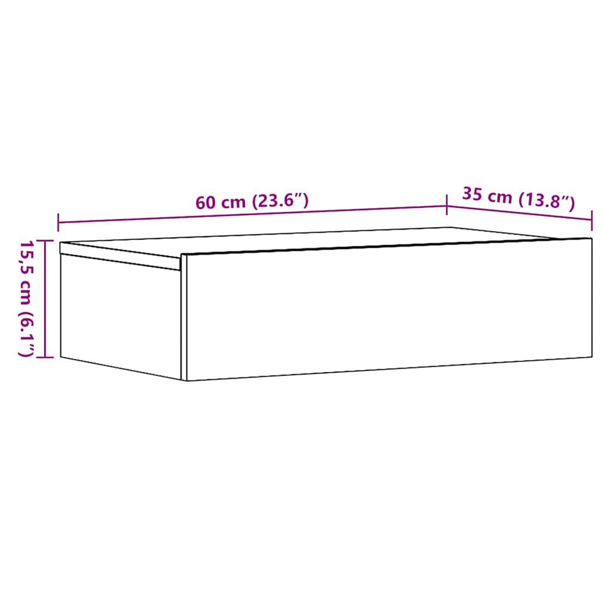 Voir la diapositive 6 : VIDAXL Table de chevet vieux bois 60x35 cm bois d'ingenierie