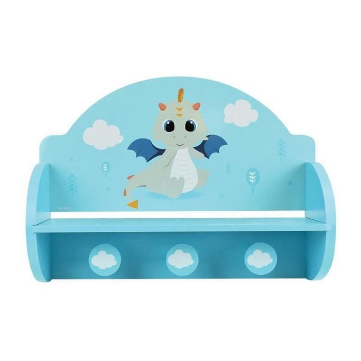 Fun House FUN HOUSE Leon le Dragon 713338 ETAGERE PORTEMANTEAU Dimensions : +- H. 33 x L. 46 x P. 15 cm pour enfant