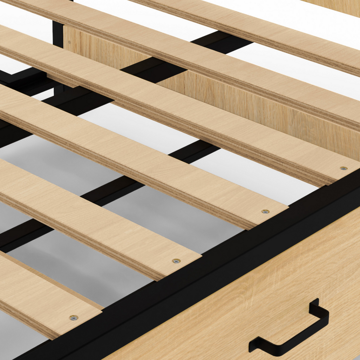 ID MARKET Lit banquette 90 x 190 cm DETROIT convertible 180 x 190 cm style industriel