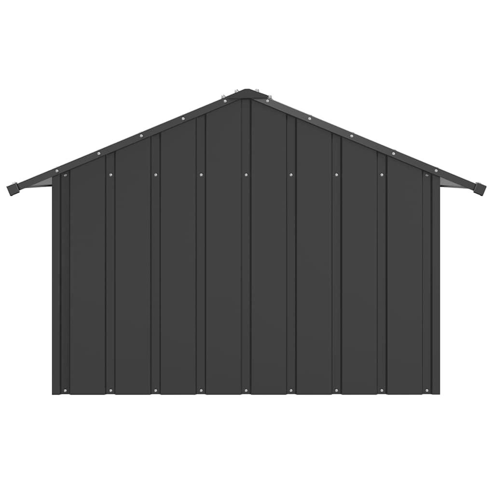 Voir la diapositive 4 : VIDAXL Niche pour chien avec toit noir 83x130x85 cm acier galvanise