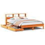 Voir la diapositive 2 : VIDAXL Lit bibliotheque sans matelas cire marron 140x200 cm pin massif