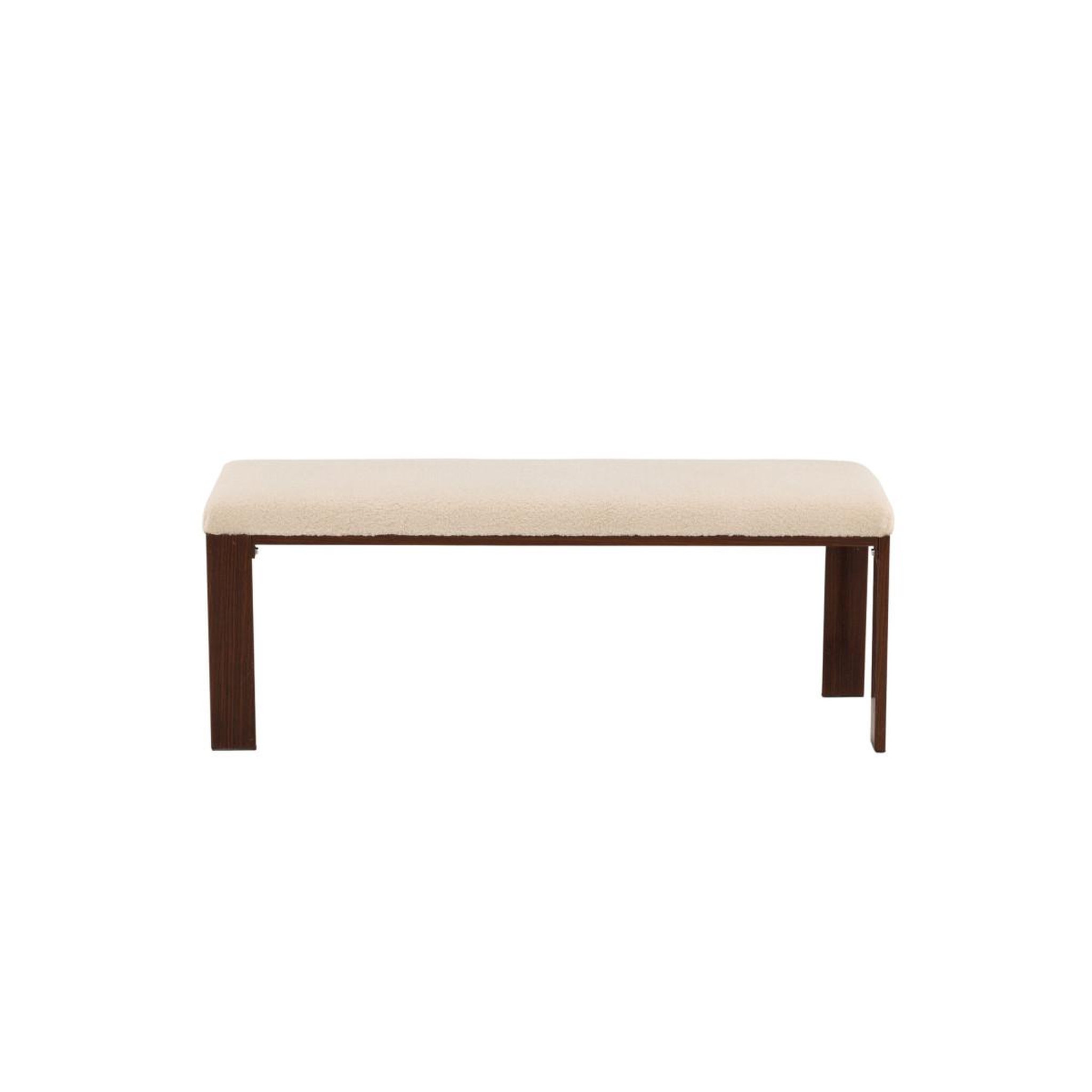 Voir la diapositive 2 : Paris Prix Banc en tissu polaire  chester  120cm blanc