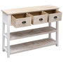 Voir la diapositive 4 : VIDAXL Buffet Blanc et marron 108x30x76 cm Bois de Paulownia massif
