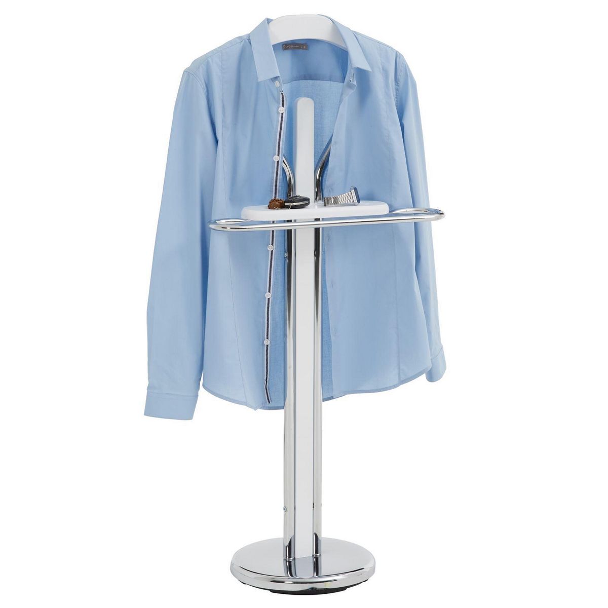 IDIMEX Valet GREGOR, en métal chromé et MDF