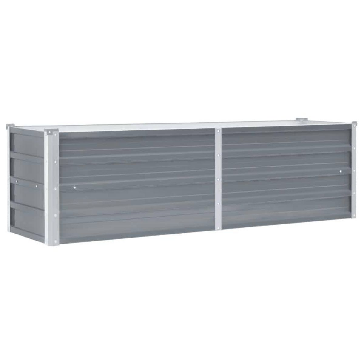 VIDAXL Lit sureleve de jardin Acier galvanise 160x40x45 cm Gris