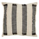 ATMOSPHERA Coussin Déco à Franges  Malakite  50x50cm Noir & Blanc