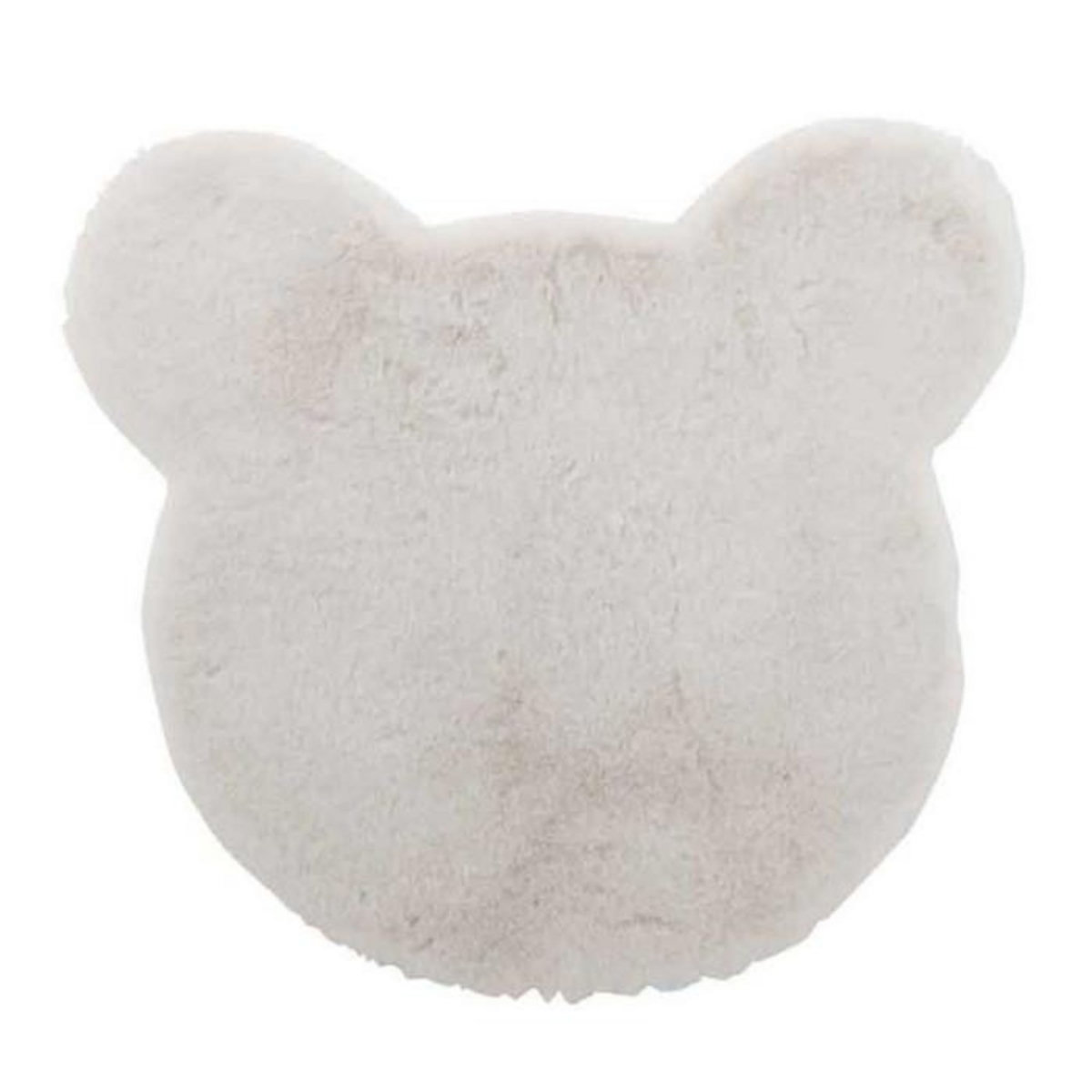 Paris Prix Tapis Déco Enfant  Tête d'Ours  60cm Blanc