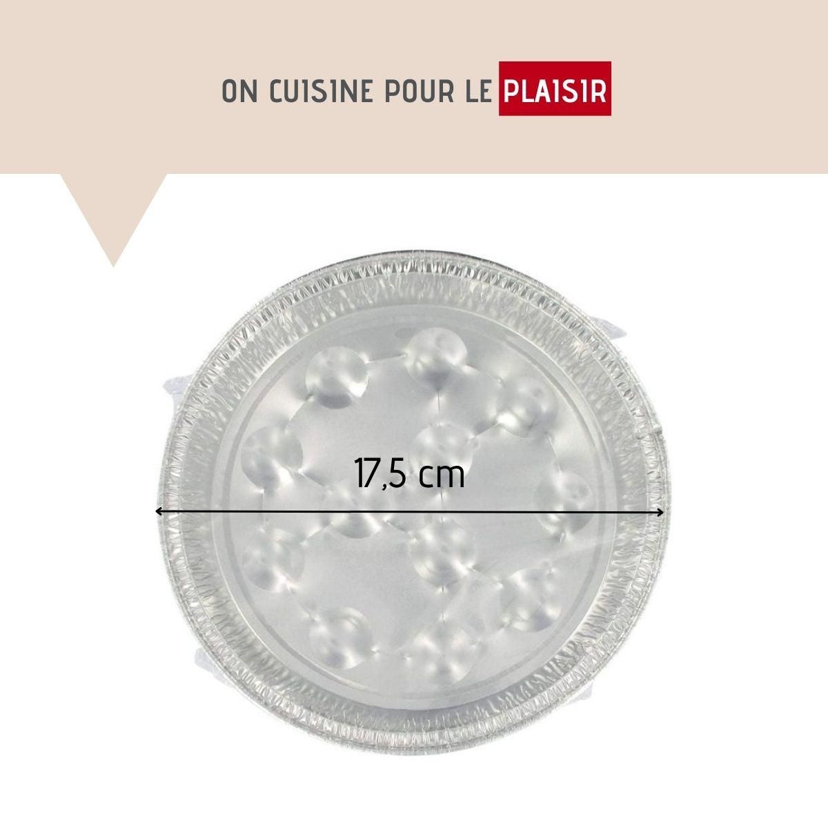 Fackelmann Lot de 10 plats à escargots en aluminium 17,5 cm Fackelmann