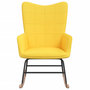 Voir la diapositive 2 : VIDAXL Chaise a bascule Jaune moutarde Tissu