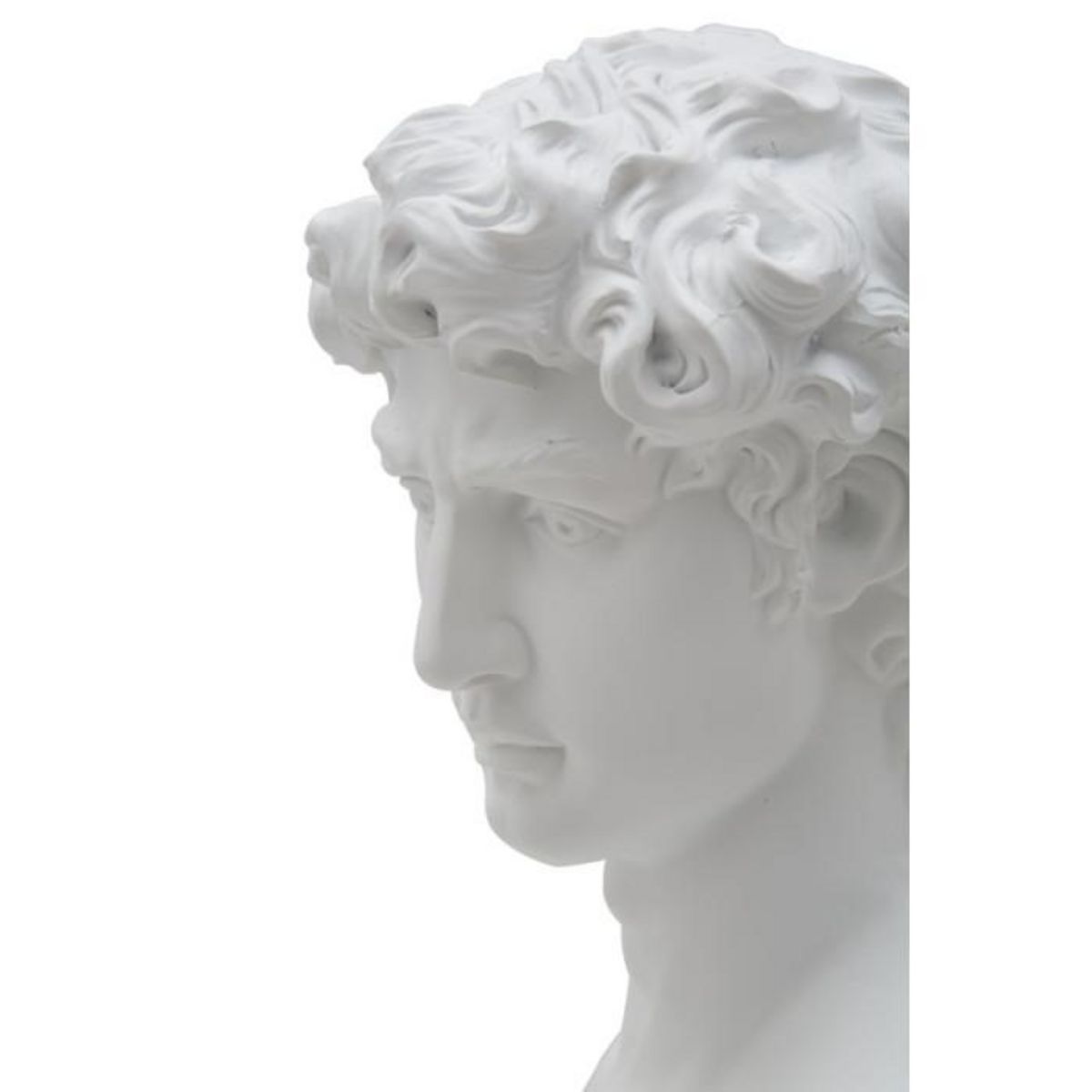 Paris Prix Buste Tête Masculine  Roman  34cm Blanc