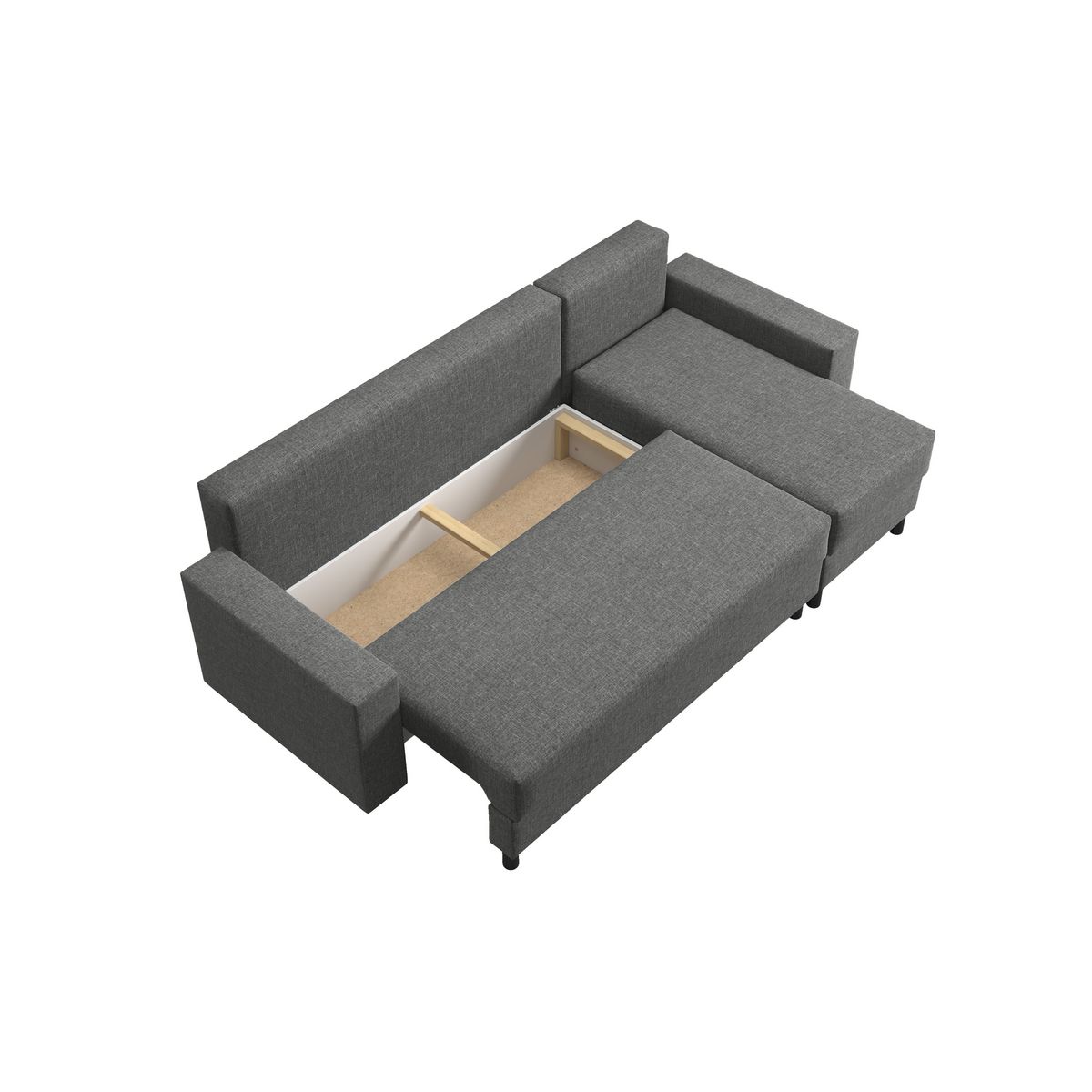 Canapé d'angle convertible et réversible  avec coffre  3 places PAOLA 