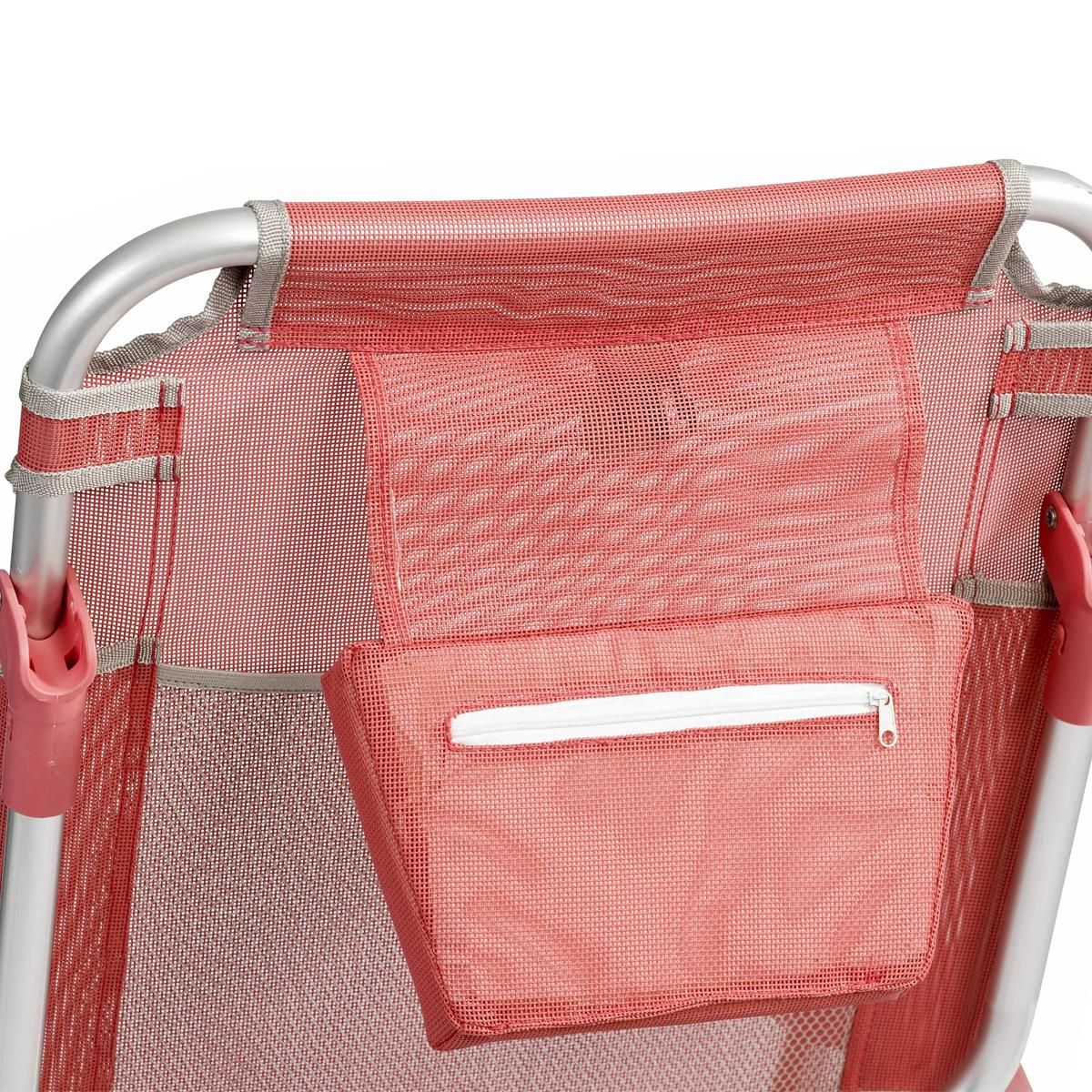 Clic Clac des Plages Fauteuil relax aluminium 4 positions rose CLIC CLAC