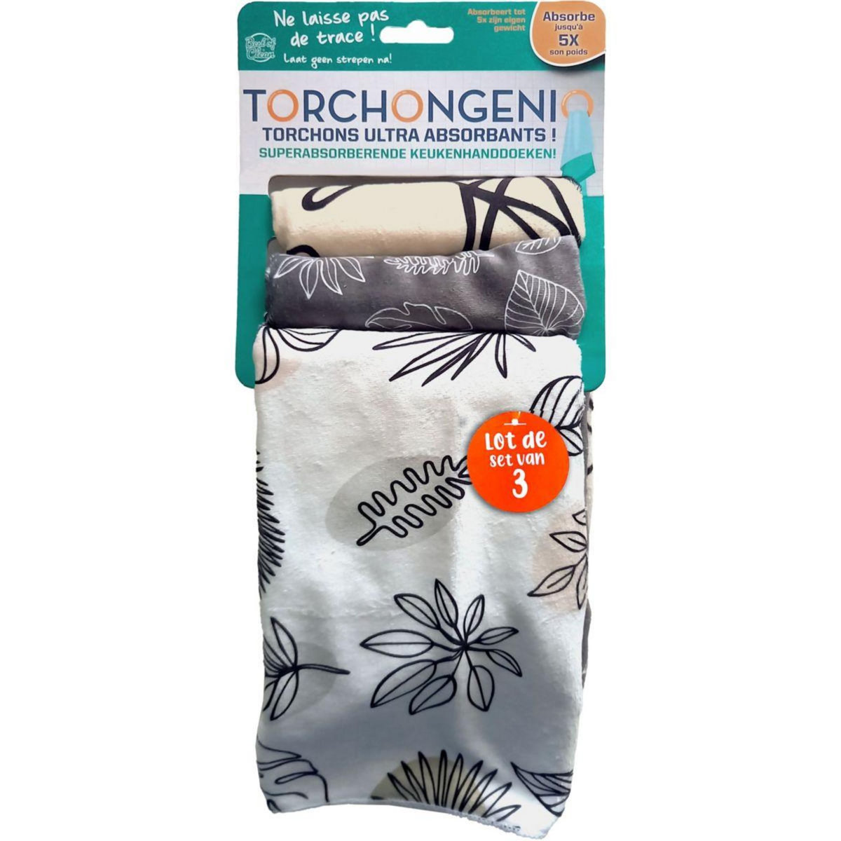 Best Of TV Torchon Lot de 3 Genio visages