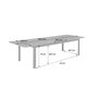Voir la diapositive 6 : SWEEEK Table de jardin SEATTLE extensible aluminium, 10 places, 227 / 290 x 100 x 75 cm