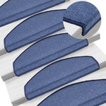 VIDAXL Tapis d'escalier 10 pcs 65x24x4 cm Bleu