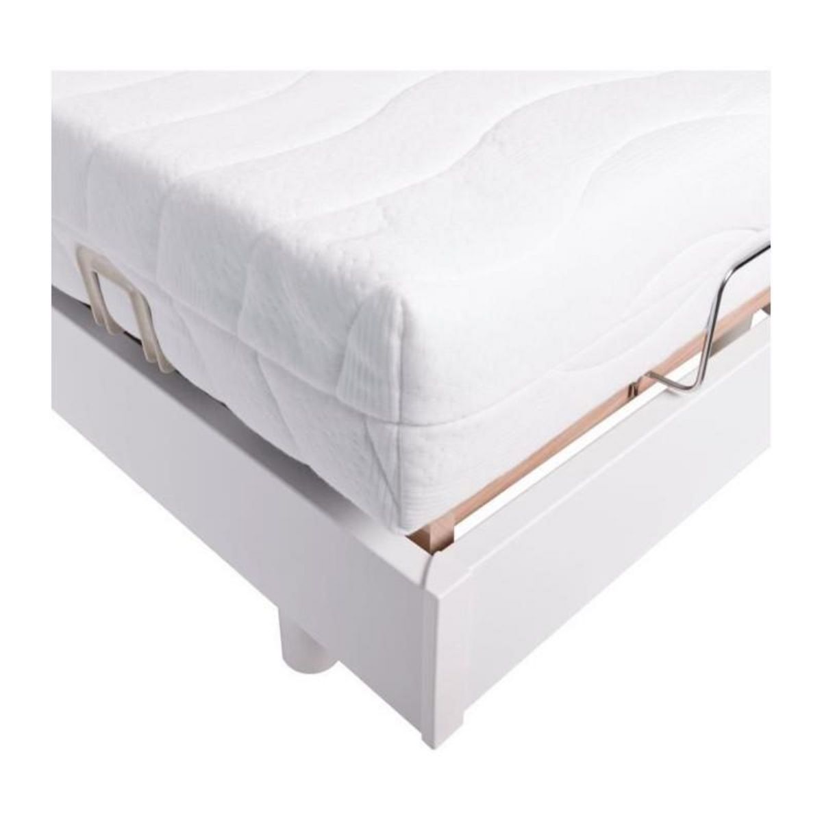 WEBED Ensemble relaxation matelas + sommiers électriques 2x70x190 - Mousse - Ferme - TALCA Fabrication française