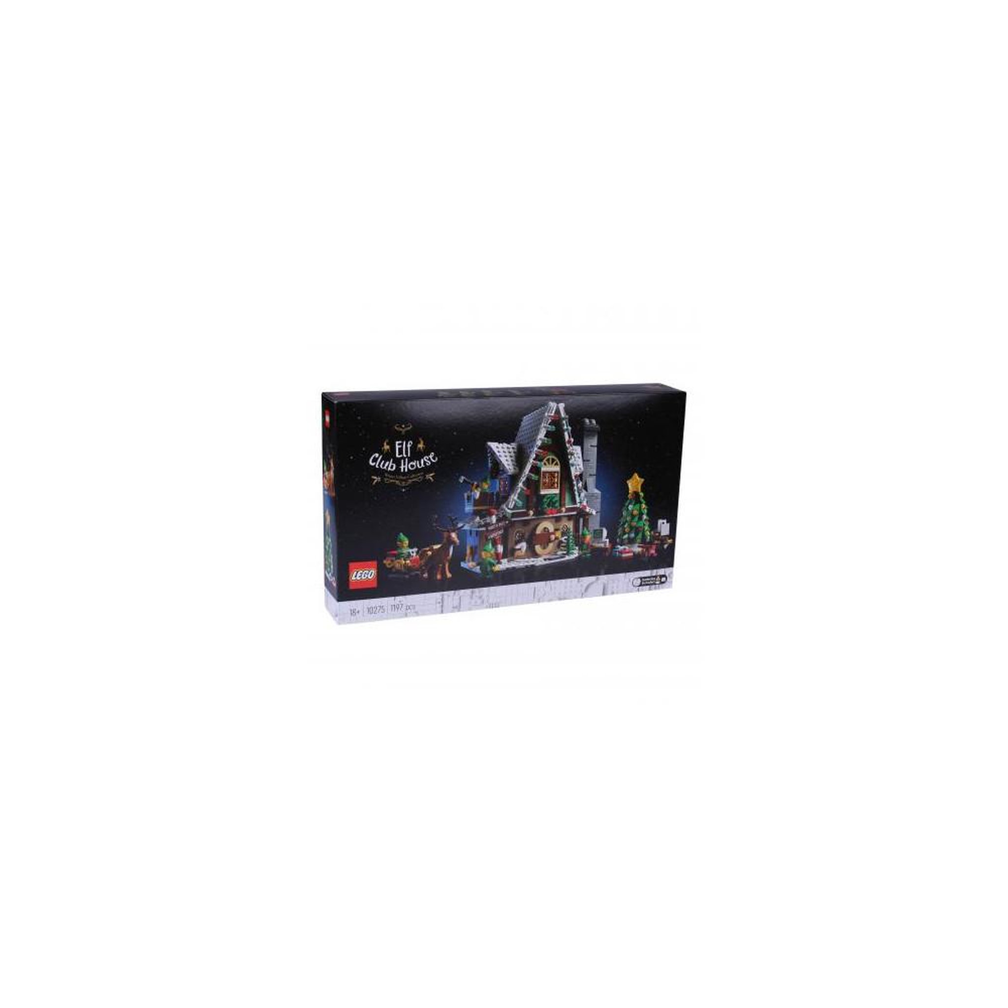 LEGO Coffret de construction Creator Elf Club House hiver de Noël 10275 avec 197 pièces, brique lumineuse et décorations festives