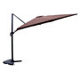 Voir la diapositive 2 : CONCEPT USINE Bundle parasol rectangulaire 3x4m déporté rotatif marron aluminium + housse CESARE
