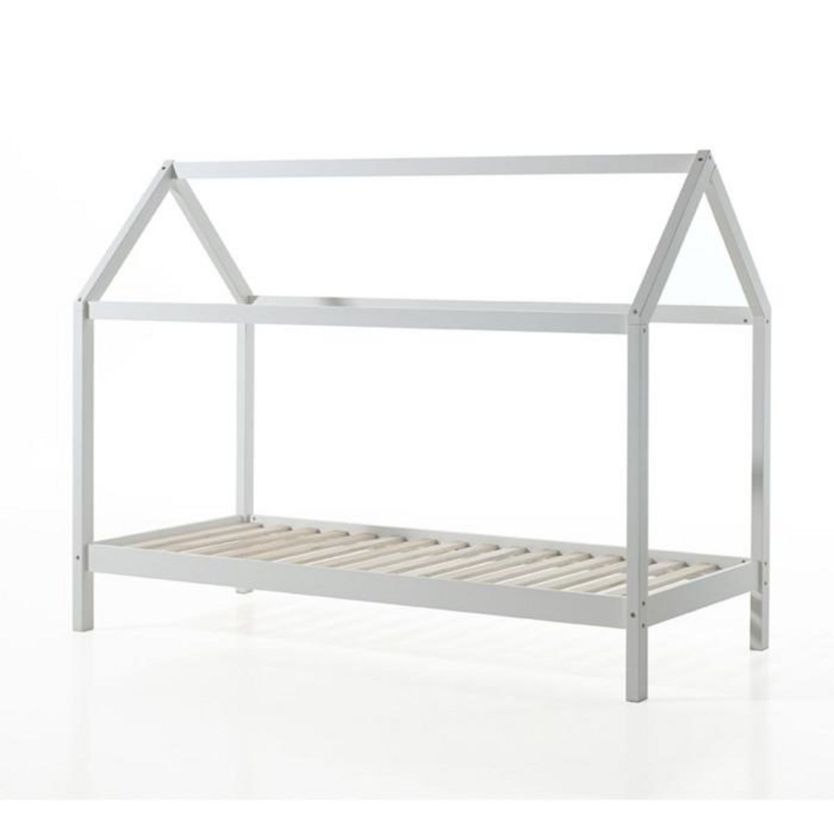 Paris Prix Pack - Lit Cabane Enfant & Matelas  Dallas  90x200cm Blanc