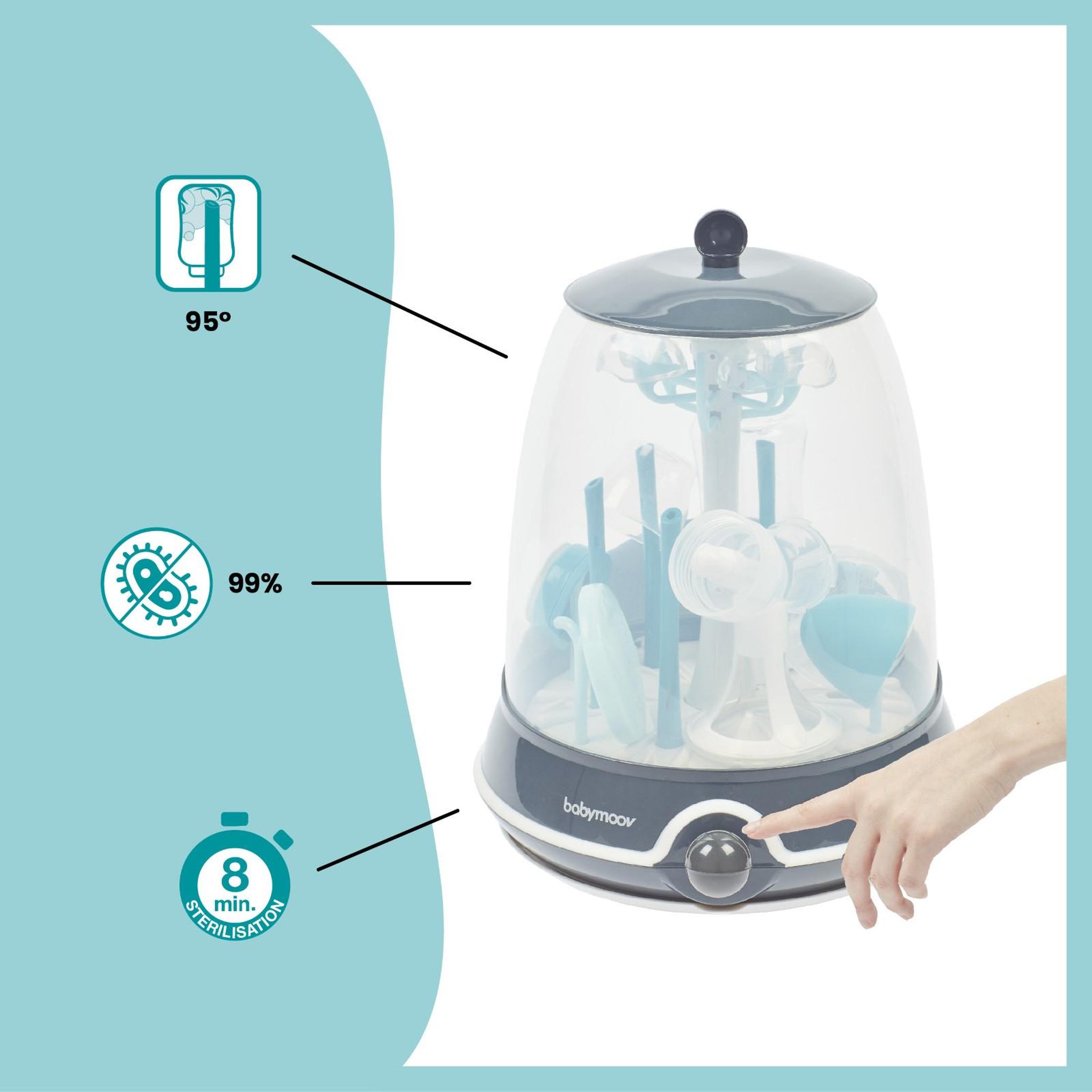 Voir la diapositive 3 : BABYMOOV Stérilisateur 2 en 1 pour enfant turbo steam plus babymoov - biberons & accessoires - universel