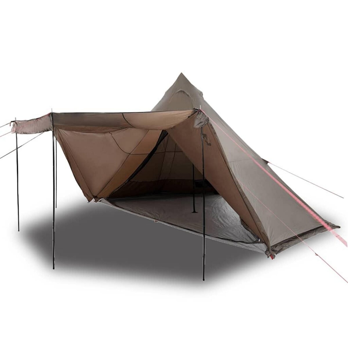 VIDAXL Tente familiale tipi 6 personnes marron impermeable