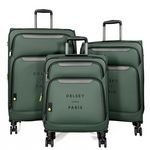 Delsey Lot 3 valises souples Concorde dont une valise cabine TSA. Coloris disponibles : Vert