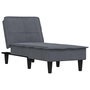 Voir la diapositive 2 : VIDAXL Chaise longue gris fonce velours