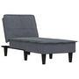Voir la diapositive 2 : VIDAXL Chaise longue gris fonce velours