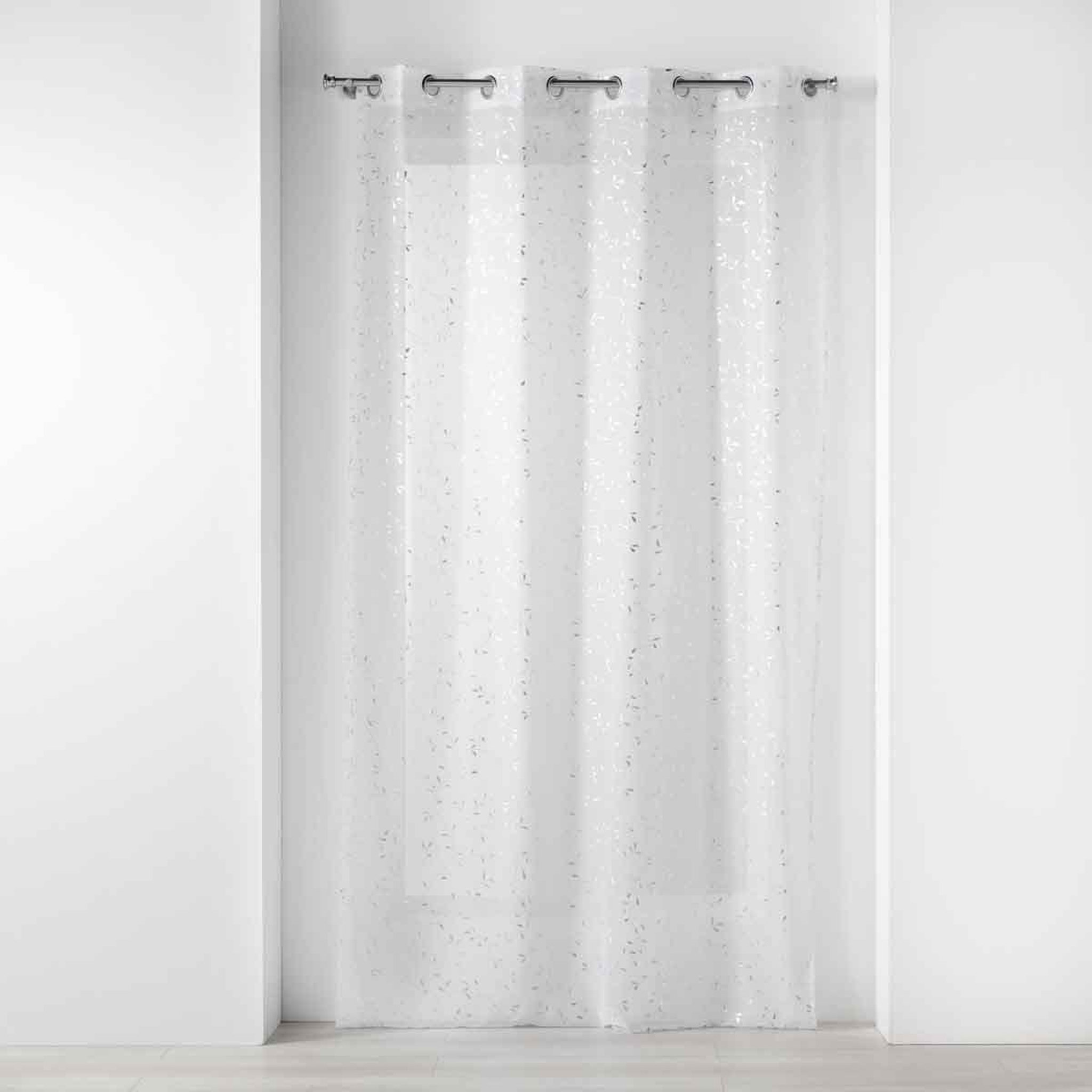 Douceur d'Intérieur Rideau voilage à œillets  floressia  140x240cm blanc