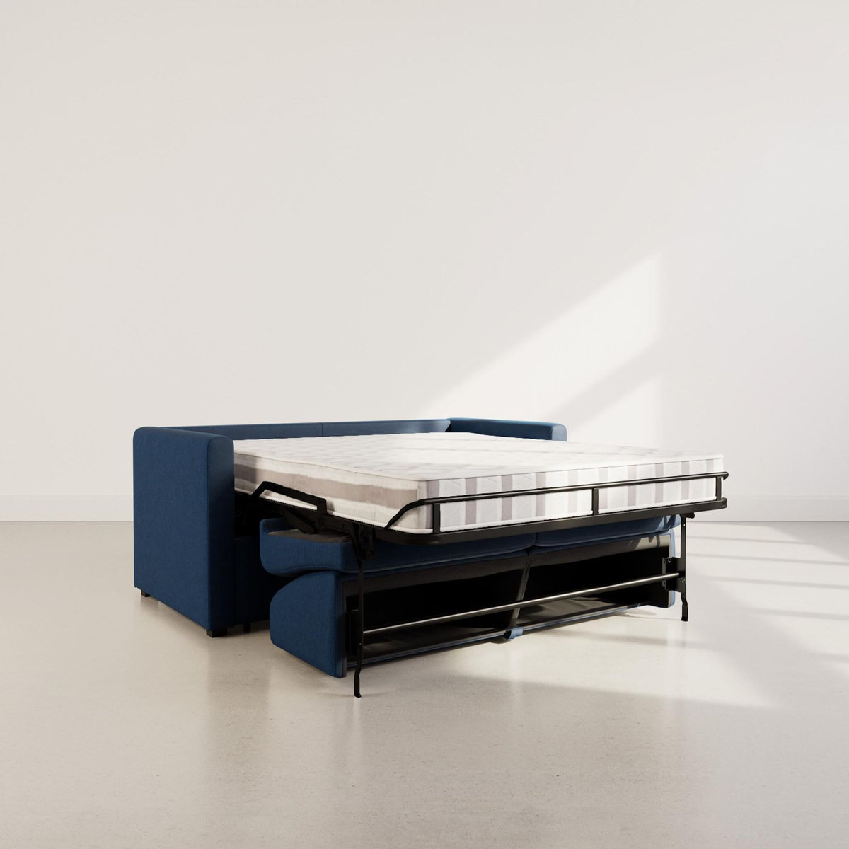 BEST MOBILIER Julia - canapé 3 places convertible express couchage quotidien 140 cm matelas 14 cm en tissu
