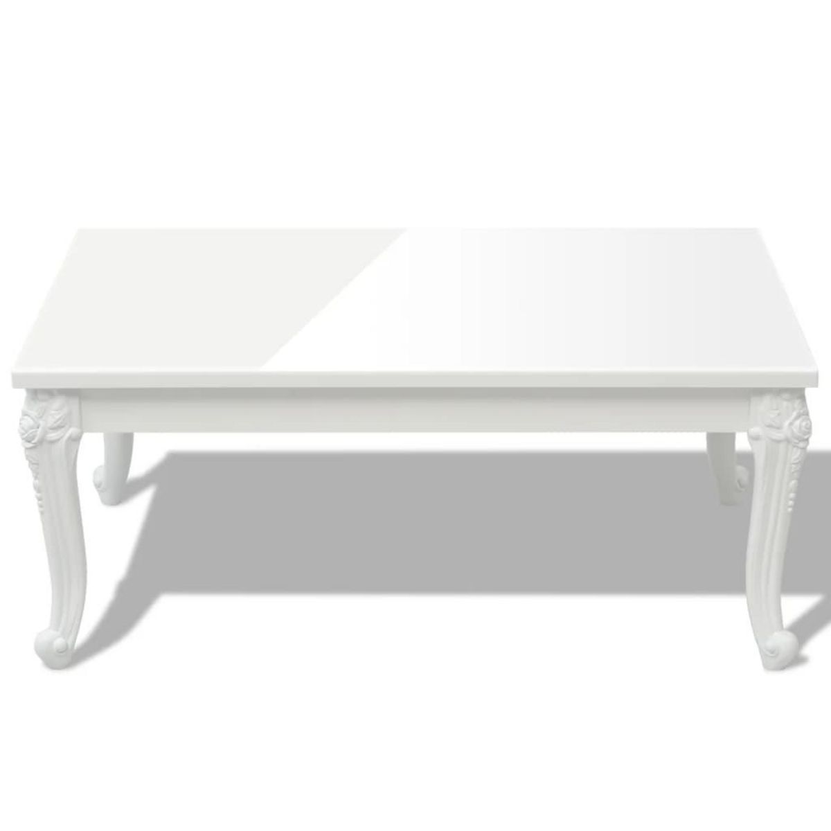 VIDAXL Table basse 100x60x42 cm Blanc brillant