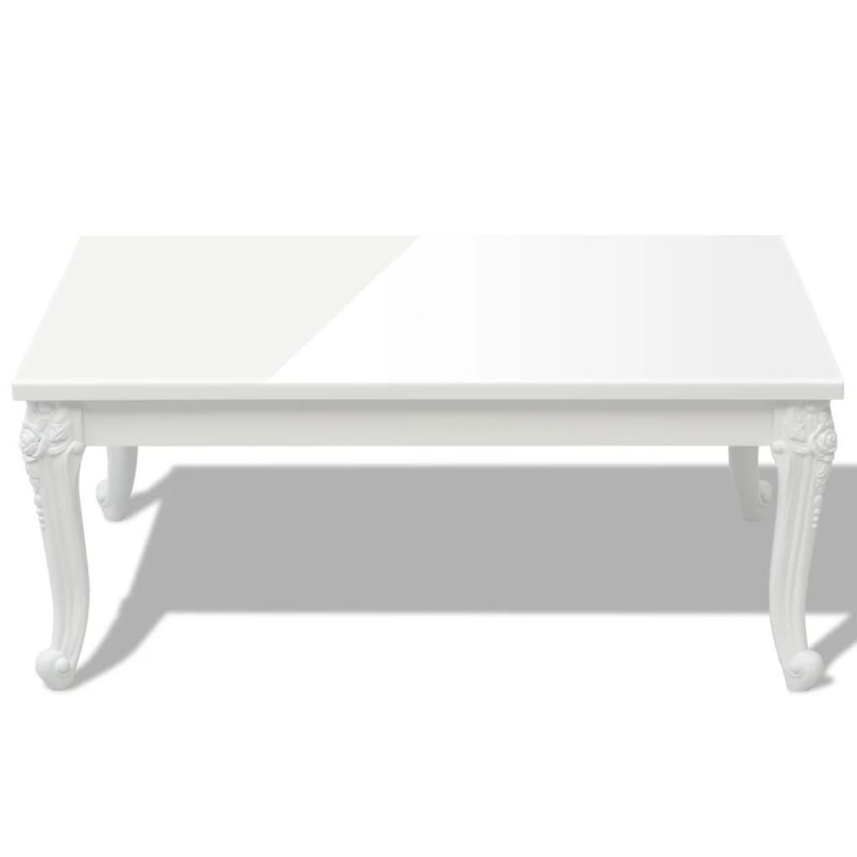 VIDAXL Table basse 100x60x42 cm Blanc brillant