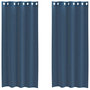 Voir la diapositive 2 : VIDAXL Rideaux en voile avec œillets 2 pcs bleu royal