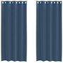 Voir la diapositive 2 : VIDAXL Rideaux en voile avec œillets 2 pcs bleu royal