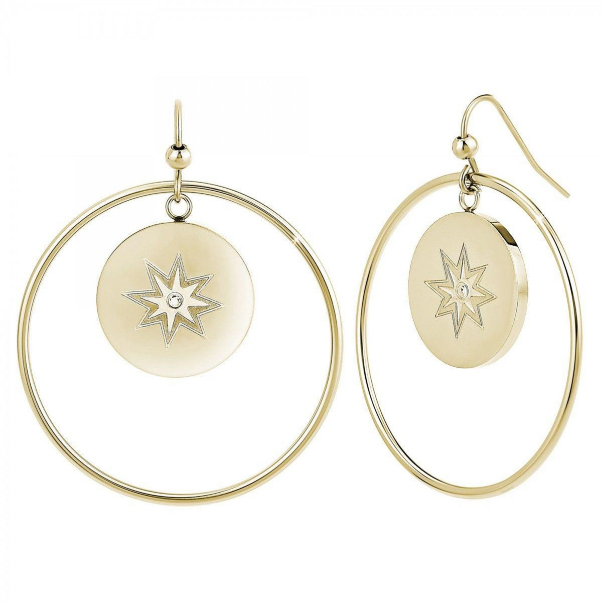 SC BOHEME Boucles d'oreilles par SC Bohème ornées d'un véritable diamant blanc