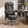 Voir la diapositive 2 : VINSETTO Fauteuil de bureau direction massant chauffant hauteur réglable dossier inclinable tissu gris