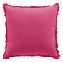 Voir la diapositive 1 : Paris Prix Coussin Déco Uni Franges  Eve  45x45cm Rose