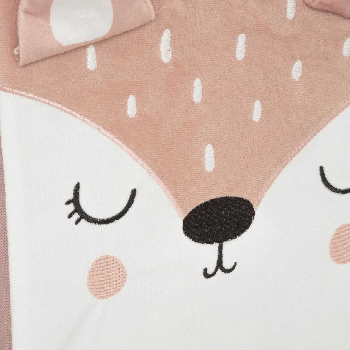 Atmosphera Kids Lot de 2 boites de rangement Biche en velours - 29x29x29cm - Rose