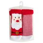 Voir la diapositive 2 : INEXTENSO Lot de 2 paires de chaussettes anti dérapantes père noël bébé