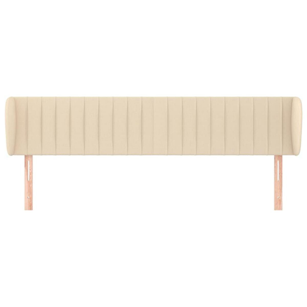 VIDAXL Tete de lit avec oreilles Creme 203x23x78/88 cm Tissu
