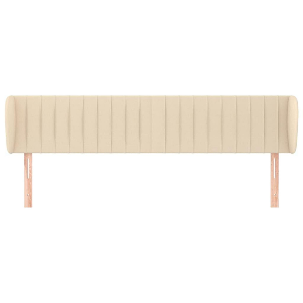 VIDAXL Tete de lit avec oreilles Creme 203x23x78/88 cm Tissu