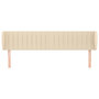 Voir la diapositive 3 : VIDAXL Tete de lit avec oreilles Creme 203x23x78/88 cm Tissu