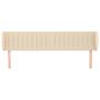 Voir la diapositive 3 : VIDAXL Tete de lit avec oreilles Creme 203x23x78/88 cm Tissu