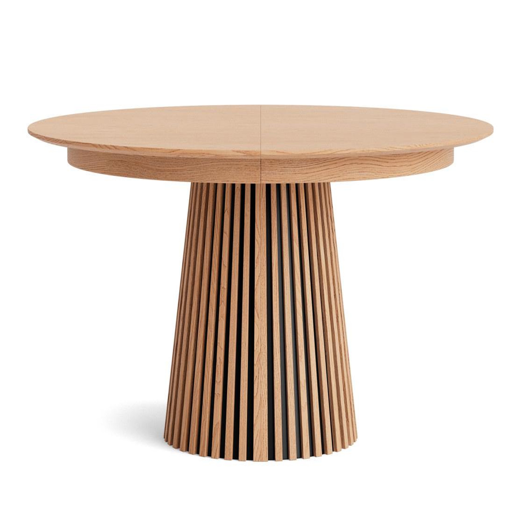 Voir la diapositive 1 : BEST MOBILIER Freya - table à manger ronde extensible - 6 à 10 personnes