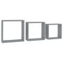 Voir la diapositive 2 : VIDAXL Etageres murales sous forme de cube 3 pcs Gris MDF