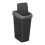 Voir la diapositive 3 : FIVE Poubelle de Cuisine  2 Ouvertures  25L Gris & Noir