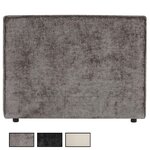 IDIMEX Tête de lit YOLAN 90 sur pieds, en tissu. Coloris disponibles : Noir, Gris