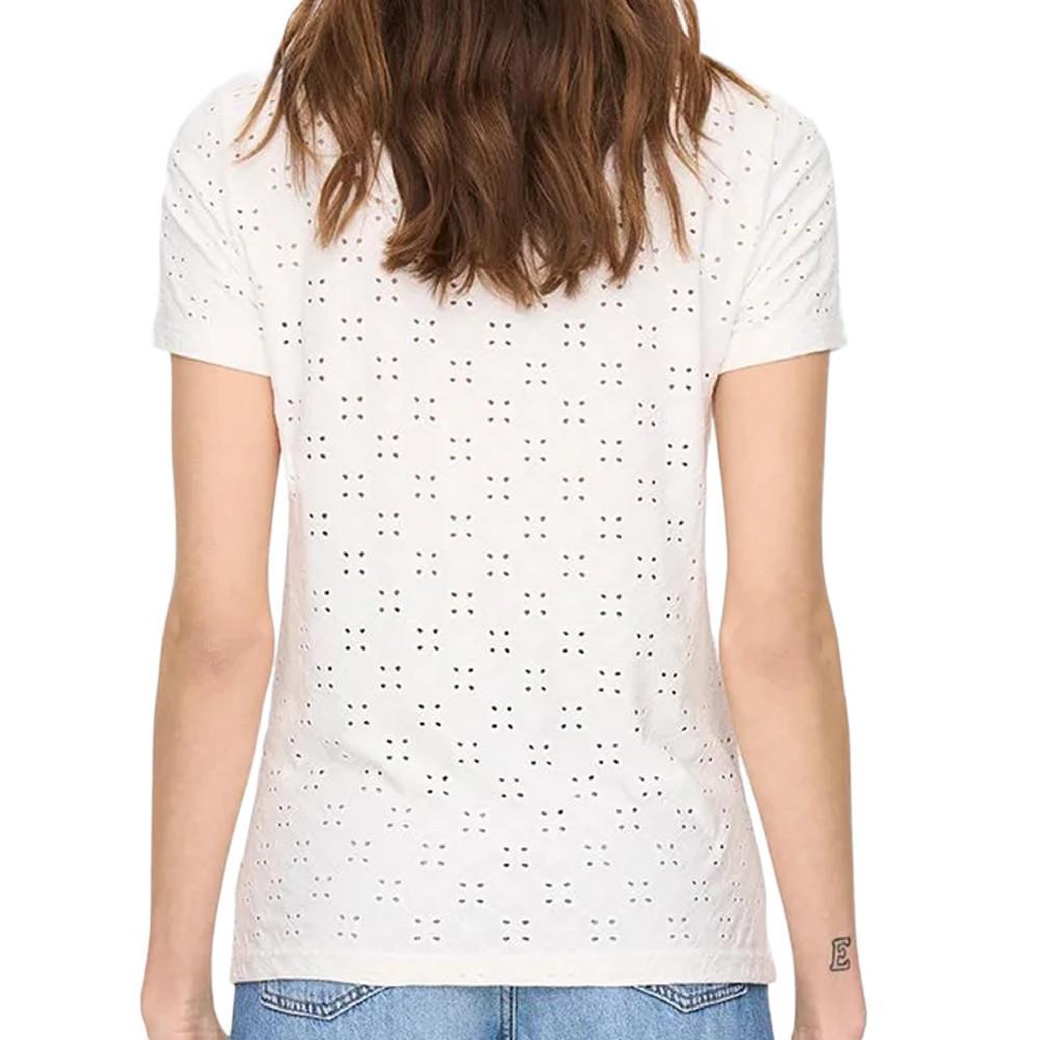 Voir la diapositive 2 : JACQUELINE DE YONG T-shirt Blanc Femme JDY Cathinka